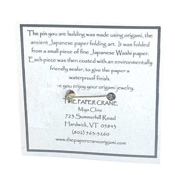 Handcrafted Origami Cat Pin By The Paper Crane - Picture 3 of 7
